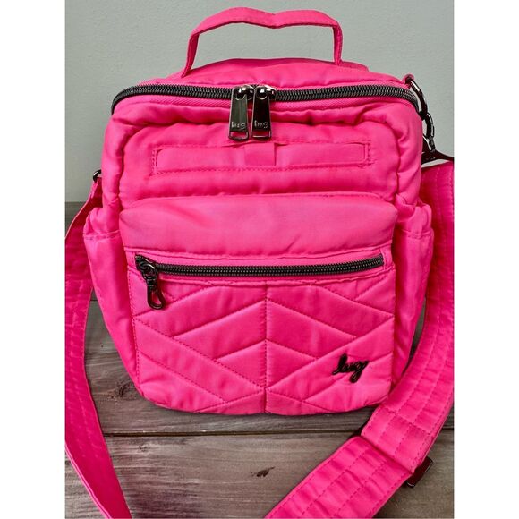 LUG ALPINE CROSSBODY BAG HOT PINK MAGENTA - Picture 2 of 7